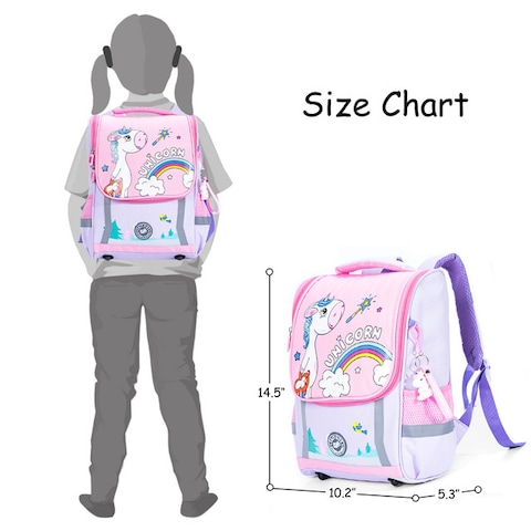 Eazy Kids School Bag Unicorn - Purple + Pink