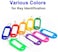 Generic Key Tags, 50 Pack Tough Plastic Id Labels Keyring Keychain With Split Ring And White Label, 10 Assorted Colors