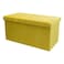 Ottoman Foldable Double Seat Yellow 76x38cm