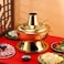 Portable environmental protection stainless steel electric hot pot dual purpose charcoal electric thai shua shua hot pot (Gold Color)
