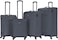 VIPTOUR Set of 4 Light Weight  Polyester Jacqard Trolley Luggage With Number Lock, Grey- 20, 24, 28, 32 Inches