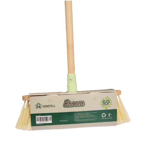 Home Pro Go Green Bamboo Broom Multicolour