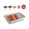 Aluminium Rectangle Containers 1900ml With Lids Heavy Duty Aluminum Containers with Board Lids for Baking Reusable Takeaway Containers, Cooking, Roasting, 10 Pieces