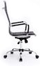 Karnak Modern Executive Office Chair High-Back Faux Leather Premium Quality 360 Swivel Desk Chair Stainless Steel &amp; Adjustable Height, Lumber Support (Black)