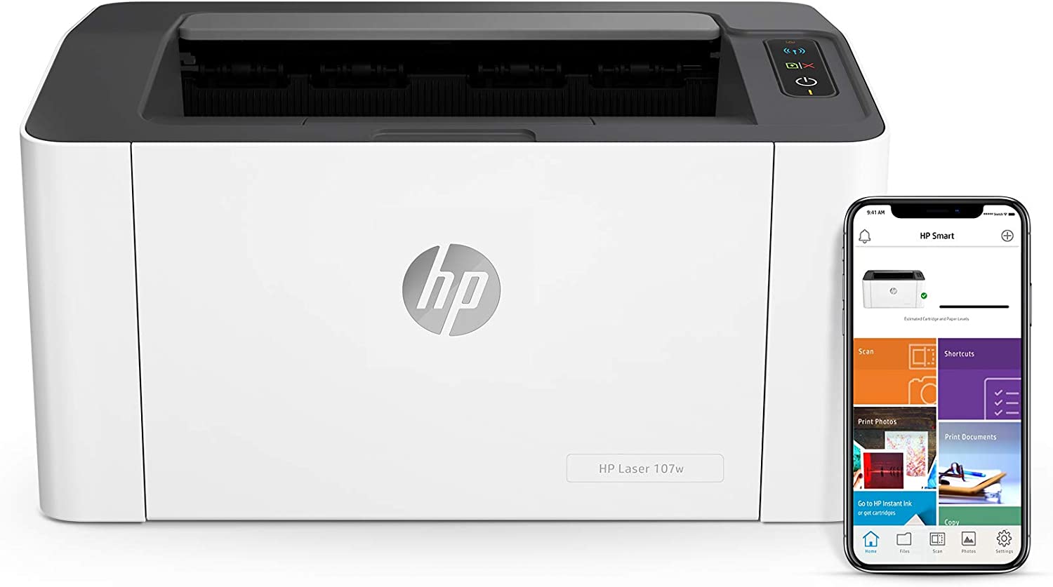 HP Laser 107W Wireless - Print Speed Up To 21 Ppm - White [4Zb78A]