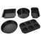 5PC/SET Kitchen Aluminum Alloy Die Round Square 8 Inch Cake Mold Cake Template Baking Dish Baking Mould Pan Bakeware Tool (Black)