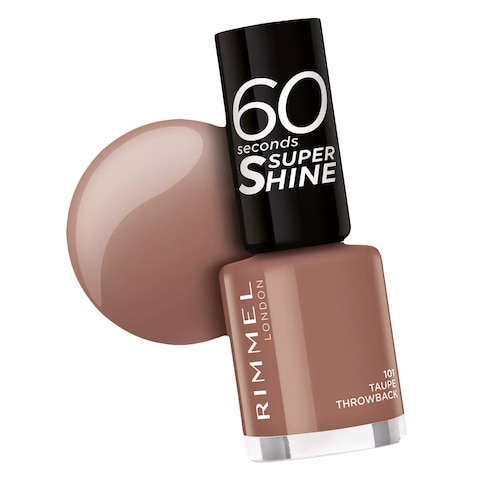 Rimmel London 60 Seconds Super Shine Nail Polish 101 Taupe Throwback 8ml