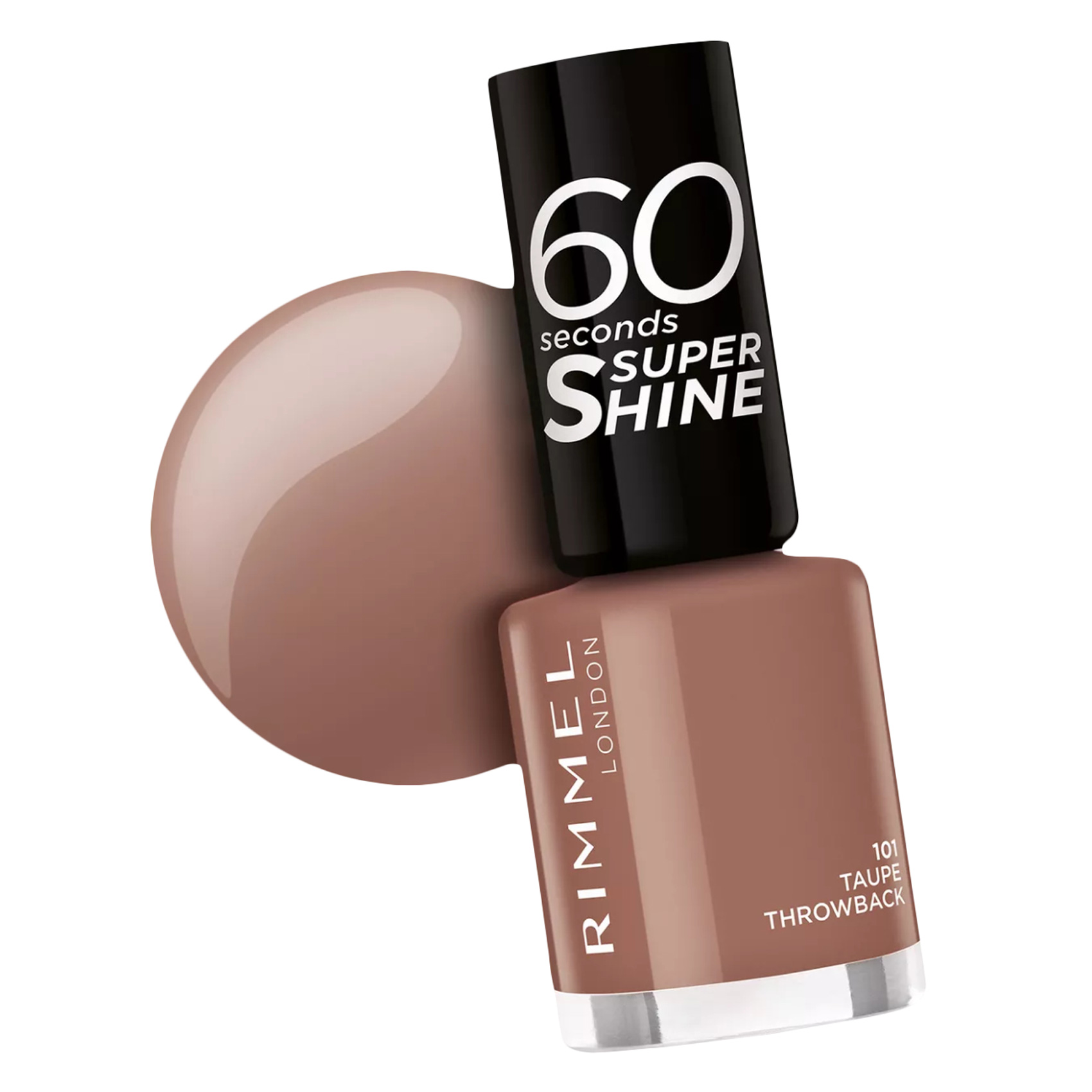 Rimmel London 60 Seconds Super Shine Nail Polish 101 Taupe Throwback 8ml