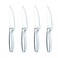 Gourmet Settings Steak Knife Set of 4, Stainless Steel Serrated Knives Dishwasher Safe/Rust Proof Dinner Cutlery Blade, Professional Kitchen Set