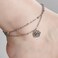 Aiwanto Anklet Silver Double Chain Ankle Chain Anklets Gift