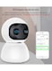 Wireless Pan/Tilt WiFi Home Smart Camera, Switchable Dual Lens Siren Alarm Sound IP Security with Night Vision Motion Detection