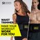 Sports Research Sweet Sweat Waist Trimmer, Black/Yellow Logo, Premium Waist Trainer Band For Men &amp; Women