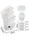 Wtrtr Double Layer Multifunctional Electric Steamer 750W 60 Minute Timer Steam Sterilizer