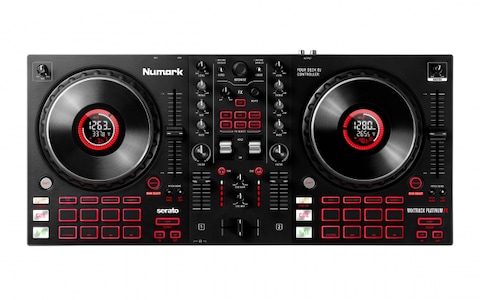 Numark Mixtrack Platinum Fx 4 Deck DJ Controller With Jog Wheel Displays And Fx Paddles