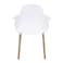Jilphar Furniture Fiber Plastic Dining Chair with Solid Wooden Leg-  JP1267B