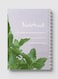 Lowha Spiral Notebook With 60 Sheets And Hard Paper Covers With Eco Style Leaves Design, For Jotting Notes And Reminders, For Work, University, School