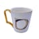 ZK simple &amp; Elegant Ceramic Letter Cup (D) with Gold Handle