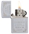 28458 205 Serenity Prayer Satin Chrome Windproof Lighter