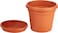 Cosmoplast Plastic Round Flowerpot 6&rdquo; with Tray-P