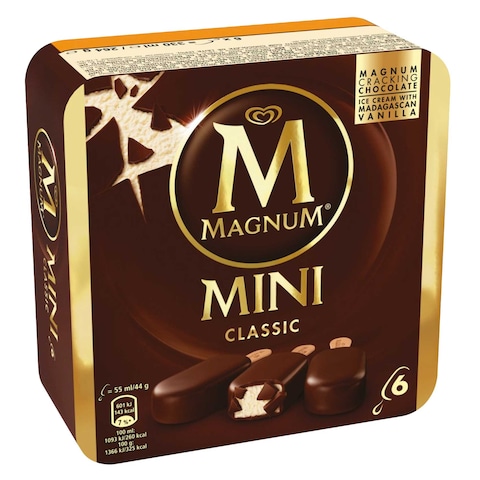 Magnum Mini Classic Vanilla And Dark Chocolate Ice Cream Stick 60ml x 6 Pieces