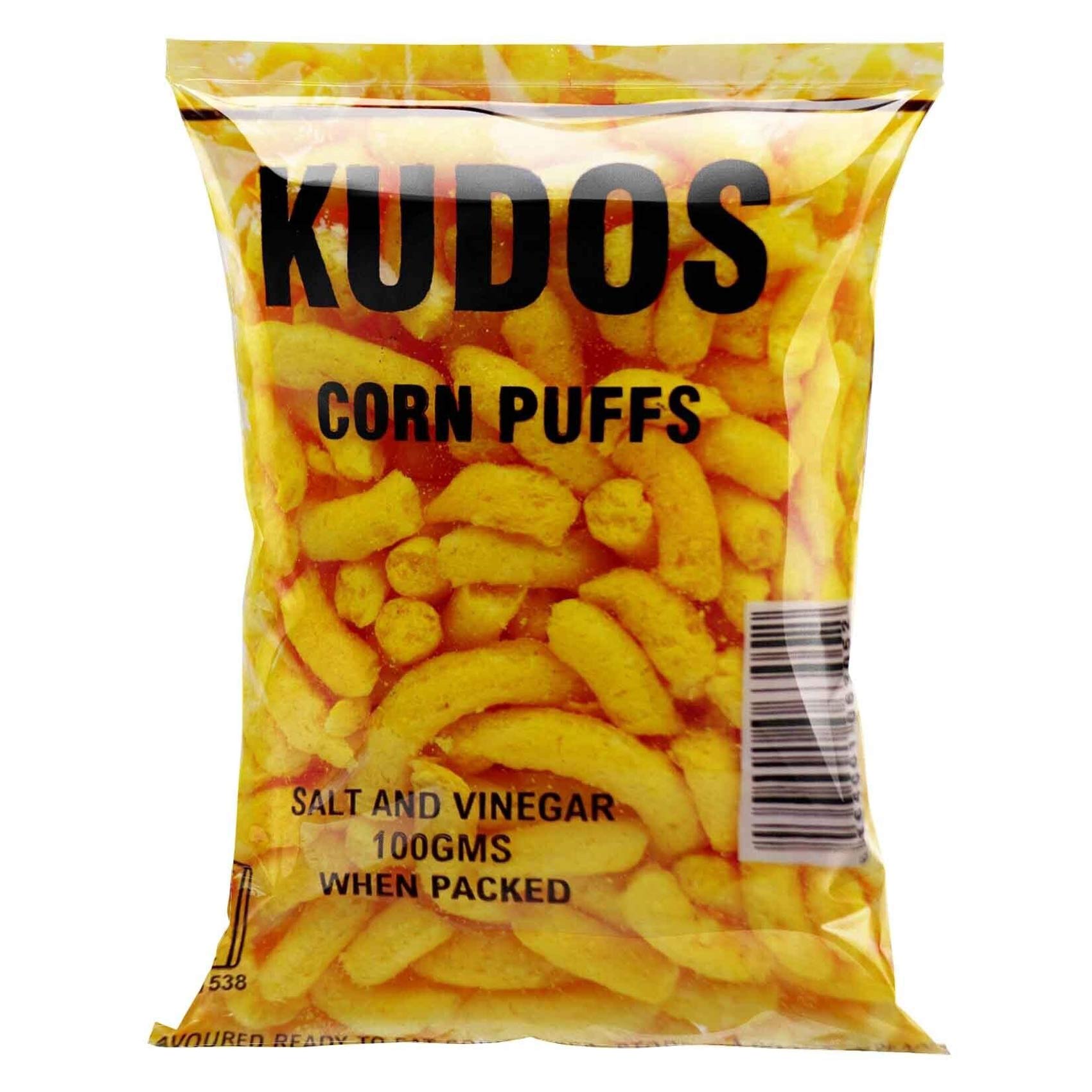 Kudos Salt And Vinegar Corn Puffs 100G