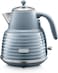 De&#39;Longhi Scolpito Design Kettle, 1.7 L Capacity With Water Level Indicator, 360 Swivel Base, Premium Stainless Steel Kettle, Kbzs3001.Az, 1 Year Warranty., Mineral Blue