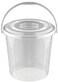 Abbasali Plastic 17 Liter Transparent Dx Bucket With Lid &amp; 1.5 Liter PVC Mug