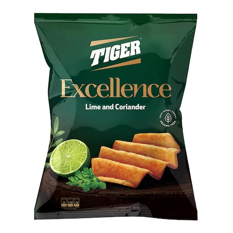 Tiger Excellence Lime Coriander Chips - 80 gram