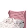 In House Lisbon Velvet Bed Frame - Single - 200x120 cm - Light Pink
