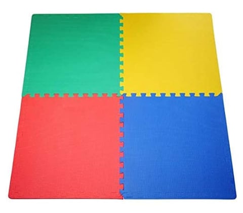 Rainbow Toys Multi-colors Puzzle Foam Mat 4 Pieces 1 Set Play Mat for kids Activity