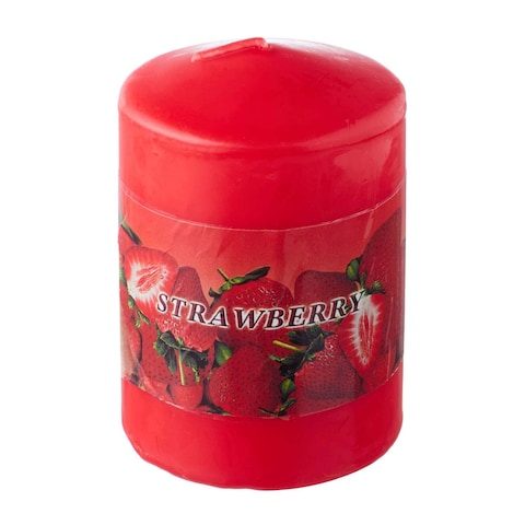 Kanawaty Small Pillar Candle - Strawberry Scent