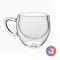 Zinnia Double Glass Tea Cup Set - 250ml - 2 Cup