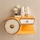 Aiwanto Tissue and Hair Dryer Storage Rack Bathroom Storage Shelf Hair Dryer Storage Rack Cabinets(Orange)