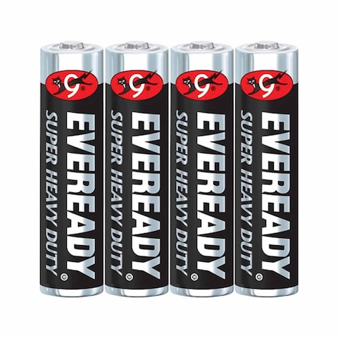 Eveready AAA Carbon Zinc Batteries Super Heavy Duty - 4 Pieces + AA  8 Pieces