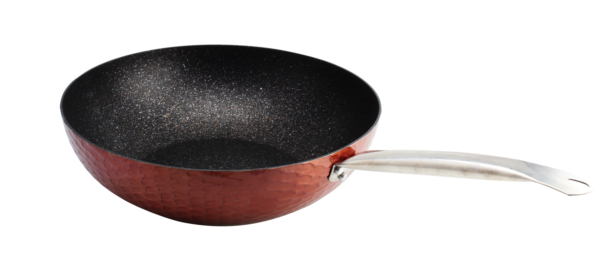 Buy Wilson Hammered Aluminium Wok Red 32cm Online | Carrefour UAE