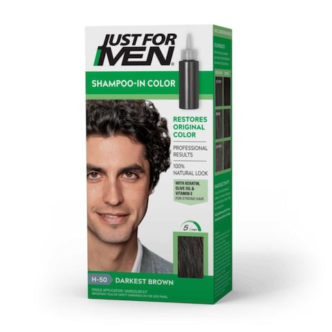 Just for Men Shampoo-in Haircolor (Darkest Brown H-50)