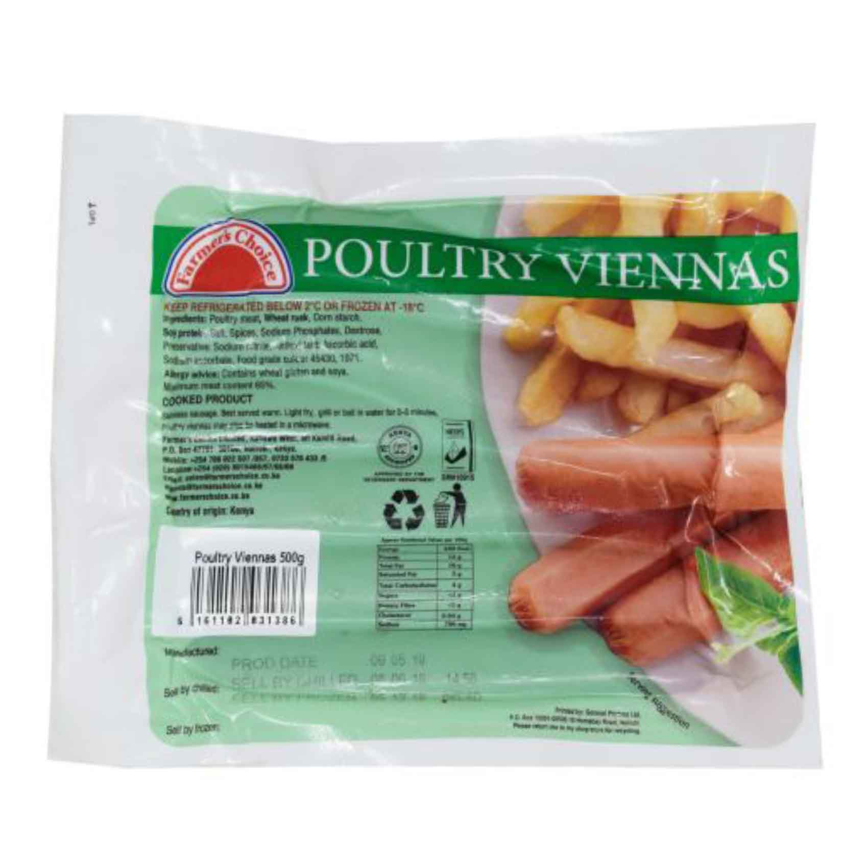 Farmer&#39;s Choice Poultry Vienna 500g