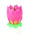 Outad Lotus Flower Musical Birthday Candle Pink/Green/Yellow