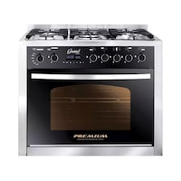 Premium 6090SS Stainless Steel Gas Cooker - 5 Burners - 90 Cm - 511-IDSP-GO-2W