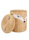 Homesmiths Water Hyacinth Laundry Hamper Fox Shape 38 x 59 cm