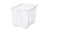 Box with lid, transparent39x28x28 cm/22 l
