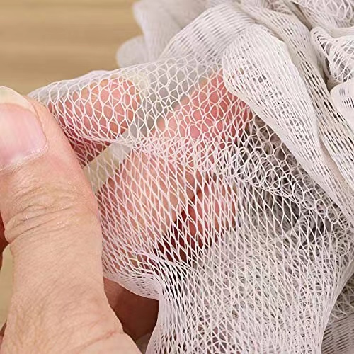 4-Packed Soft Shower Mesh Foaming Sponge Exfoliating Scrubber Bath Shower Sponge Mesh Bath and Shower Sponge for Body Wash Shower for Women and Men 4 Unique Colors