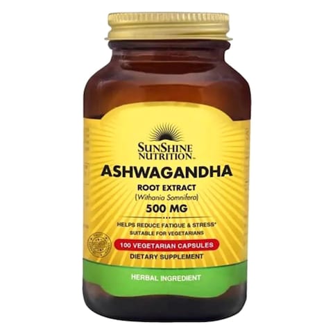 Sunshine Nutrition Ashwagandha Vegetarian Capsules 500mg 100 PCS