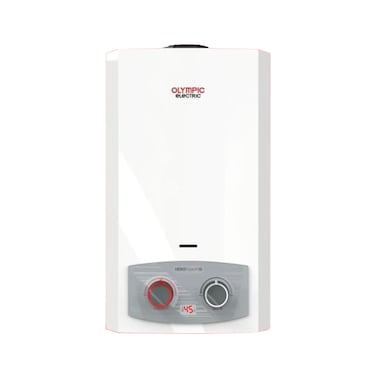 سخان مياه أوليمبك غاز اسطوانة - 10 لتر - أبيض - OYG10113WL
