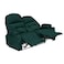 In House Velvet Double Cinematic Recliner Chair With Cups Holder - Dark Green - NZ80