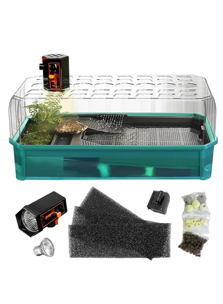 Buy Vsell24 Aquarium Turtle Tank kit Includes Accessories with Water ...