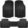 Fh Group F11306Black Climaproof For All Weather Protection Universal Fit Trimmable Heavy Duty Solid Black Automotive Floor Mats Fits Most Cars, Suvs, And Trucks, 3Pc Full Set