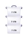 HIWARE Plastic Storage Box With Lid 7 LTR Semi Clear 3 Pcs Set   For Clothes, Toys, Books, Snacks, Shoes and Grocery Storage Box. (7 LTR)&hellip;