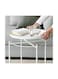 Zenhome Round Steel Table, White, 45X53X45cm