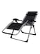 BJM Foldable Adjustable Reclining Chair Black 177centimeter